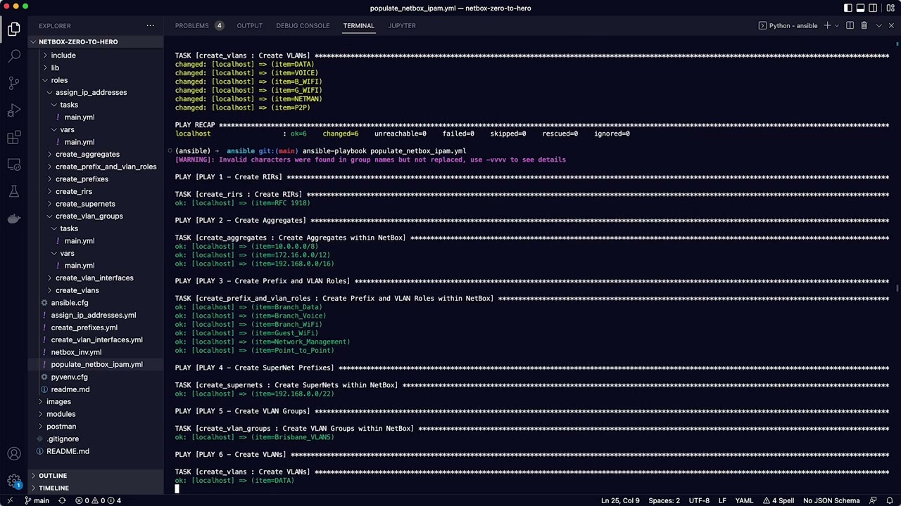 Adding IPAM data into Netbox