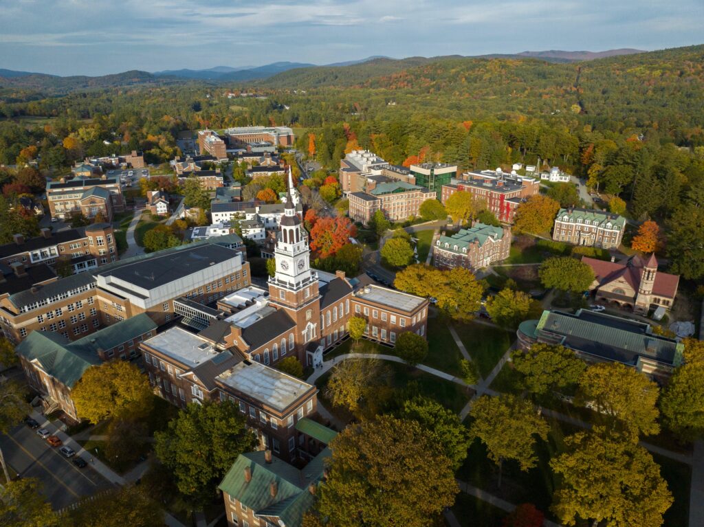 Dartmouth College aerial campus photo